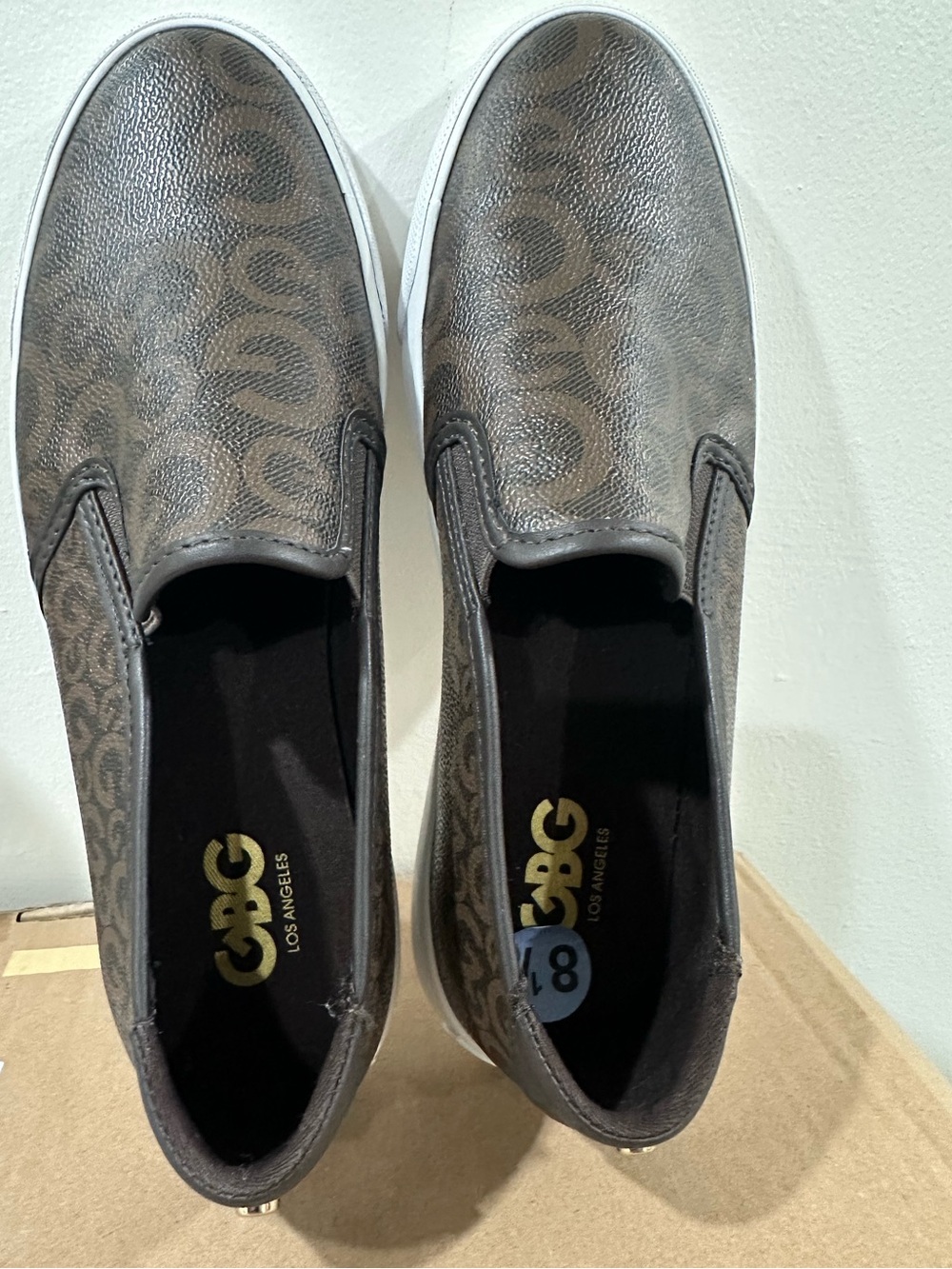 G by Guess Brown Logo Slip-On Loafers - Picture 2 of 2